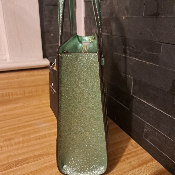 Kate Spade Mint Green Coated Glitter Tote. NWT. - Picture 9 of 9